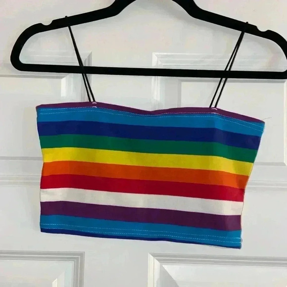 Women’s Small Rainbow Crop Top - Picture 1 of 5